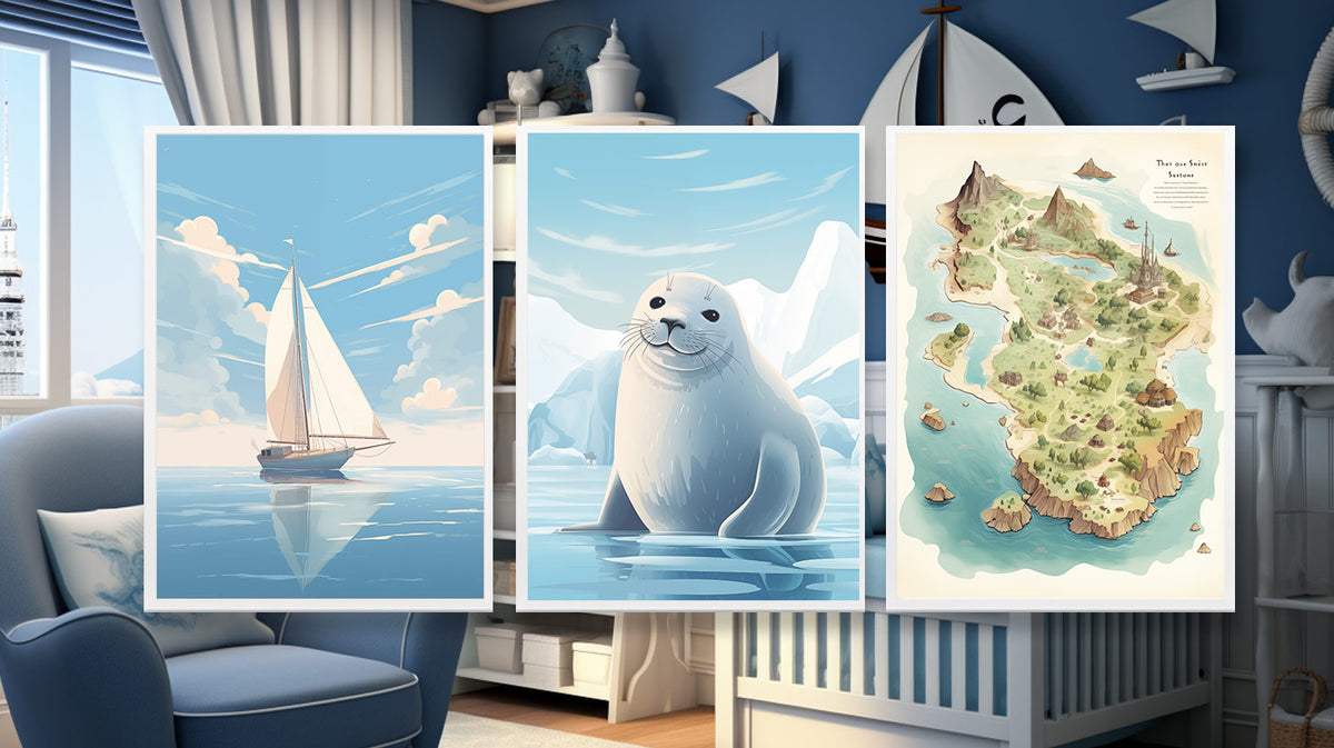 Kinderzimmer Meer: Hochwertige maritime – Kinderzimmer! fabeltal für Poster