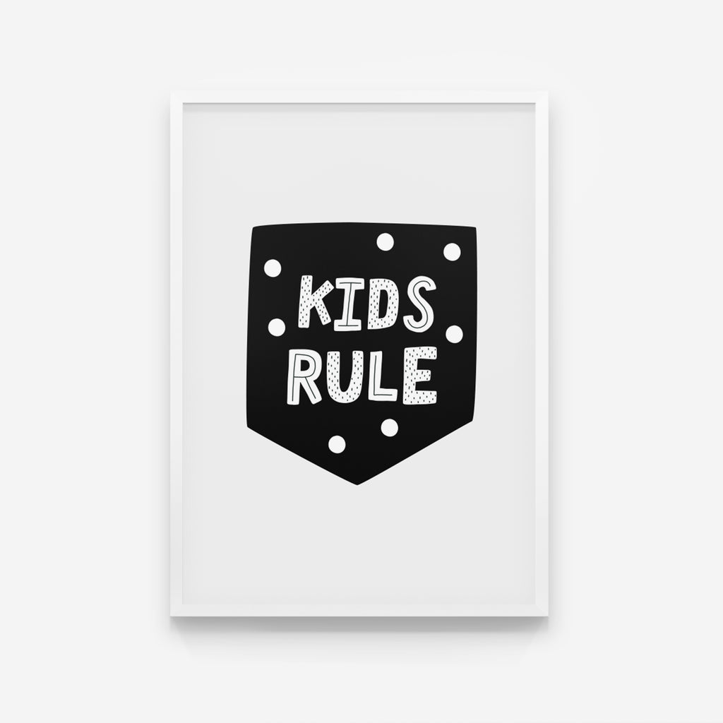 Kinderzimmer Bild Kids rule