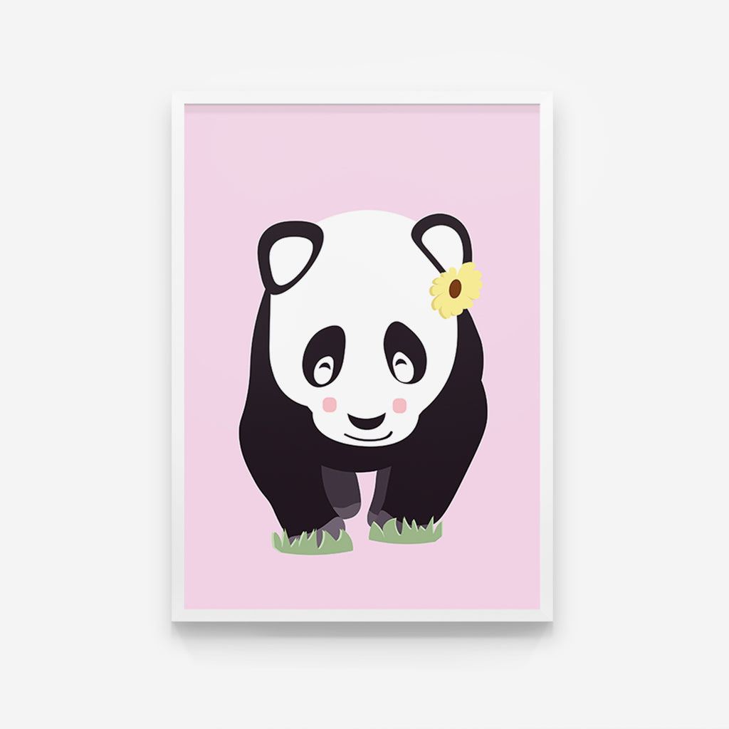 Kinderzimmer Bild rosa Panda