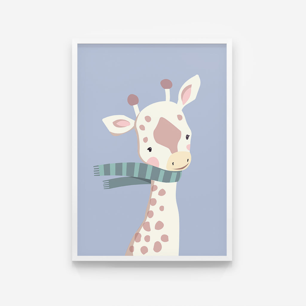 Kinderzimmer Bild Giraffe mit Schal